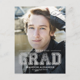 Vintage bewerkbaar Afstuderen Briefkaart bewerkbar