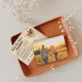 Vintage Bewerkbare Rustieke Foto ouderwets  Save The Date