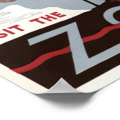 Vintage Bezoek de dierentuin Poster (Hoek)