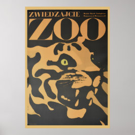 Vintage bezoekt de reisposter van de dierentuin poster