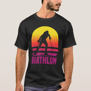 Vintage Biatlon Idea Regalo Sport Inverno T-shirt