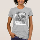 Vintage Bicycle and Roses Sketch T-shirt (Voorkant)