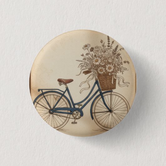 vintage bicycle ronde button 3,2 cm (Voorkant)