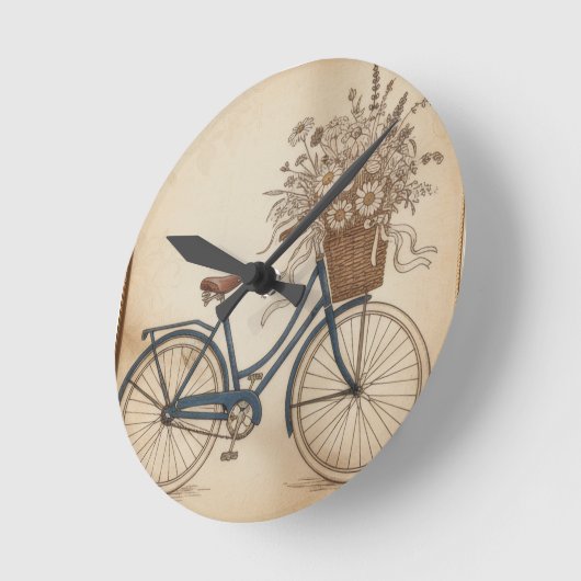 vintage bicycle ronde klok (Hoek)