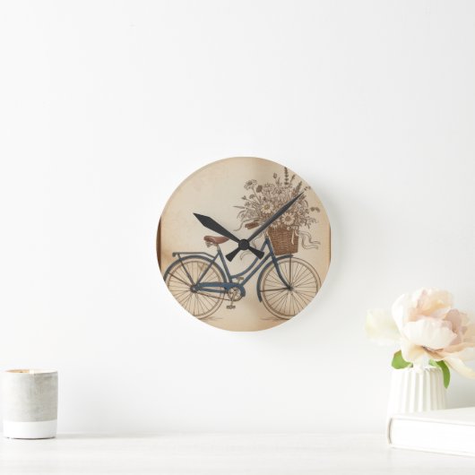 vintage bicycle ronde klok (Huis)