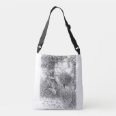 Vintage Bicycle & Roses Garden Tote Bag (Achterkant)