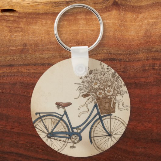 vintage bicycle sleutelhanger (Voorkant)