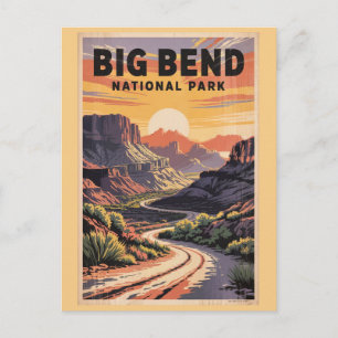 Vintage Big Bend National Park Texas Reis Briefkaart