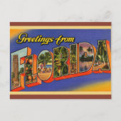 Vintage Big Letter Florida Briefkaart (Voorkant)