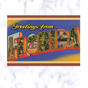 Vintage Big Letter Florida Briefkaart