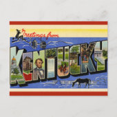 Vintage Big Letter Kentucky Briefkaart (Voorkant)