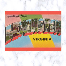 Vintage Big Letter Lexington Virginia Briefkaart