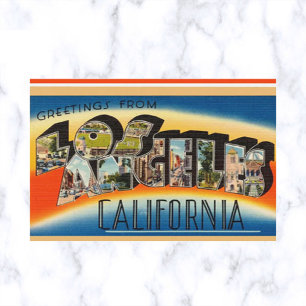 Vintage Big Letter Los Angeles California Briefkaart