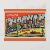 Vintage Big Letter Phoenix Arizona Briefkaart (Voorkant)