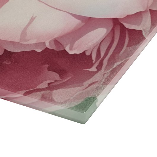 Vintage Big Pink Flowers Snijplank (Hoek)