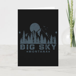 Vintage Big Sky Montana Mt Ski Berg Outdoor Va Kaart