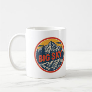 Vintage BIG SKY Montana Ski resort Bozeman berg Koffiemok