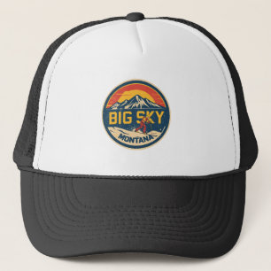 Vintage BIG SKY Montana Ski resort Bozeman berg Trucker Pet