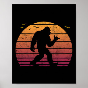 Vintage Bigfoot Surfen Strandvakantie Retro Surf Poster