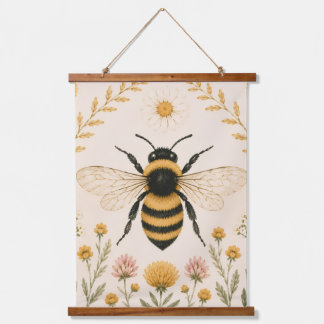 Vintage Bij Botanische Wand Tapijt Hangend Wandkleed