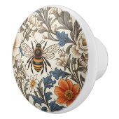 Vintage Bij Crème Bloemig Keramische Knop (Rechts)