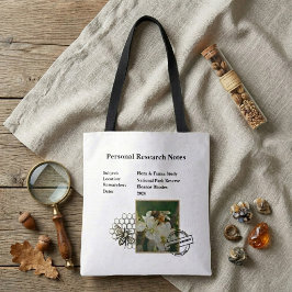 Vintage Bij Veld Onderzoeksjournaal Zwarte Tote Bag
