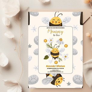 Vintage Bijen Baby Shower Kaart