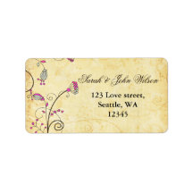 vintage, bijtende botanische florale fuchsie