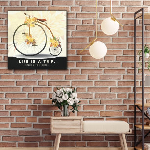 Vintage Bike   Geniet van de Ride Canvas Print
