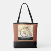Vintage Bike | Geniet van de Ride Canvas tas (Achterkant)