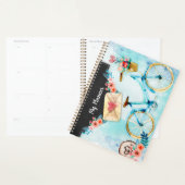 Vintage Bike Heart Mail Floral Waterverf Planner (Display)