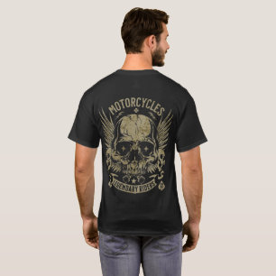 Vintage Biker Schedel Motorfiets Grafische T-Shirt