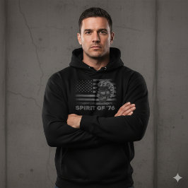 Vintage Biker USA Flag Helmet Hoodie