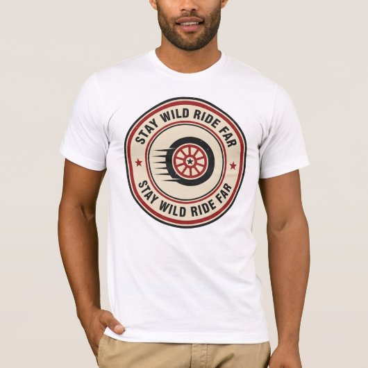Vintage Biker Weg Beweging T-shirt (Voorkant)