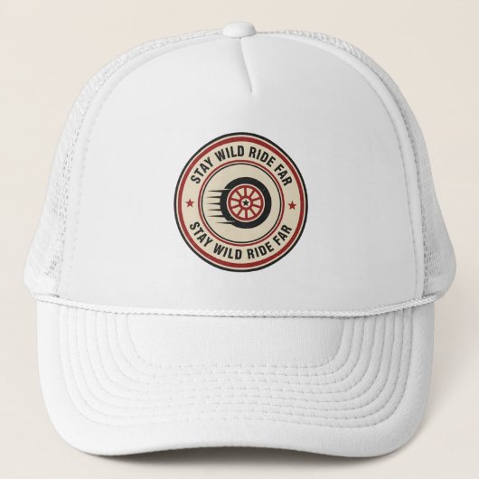 Vintage Biker Weg Beweging Trucker Pet (Voorkant)