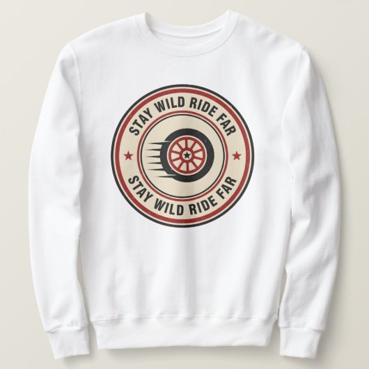 Vintage Biker Weg Beweging Trui (Design voorkant)