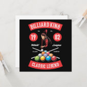 Vintage Billiard Mancave Wenskaart Kaart (Voorkant / Achterkant in situ)