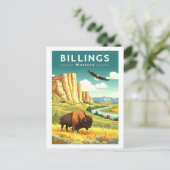 Vintage Billings Montana Briefkaart (Staand voorkant)