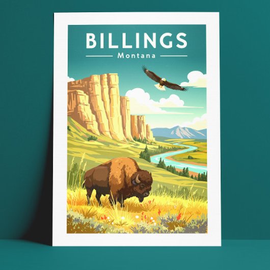 Vintage Billings Montana Briefkaart