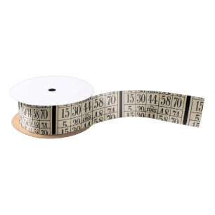 Vintage Bingo Card Ribbon Satijnen Lint