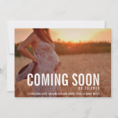 Vintage Binnenkort Foto Zwangerschap Aankondiging (Voorkant)