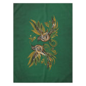 Vintage Bird Bloemendecor Groen Tafelkleed (Voorkant)