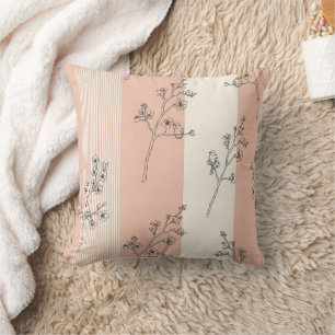 Vintage Bird Blossom Toile Streep (13) Kussen