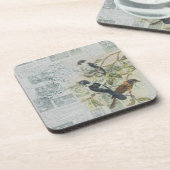 Vintage Bird Ephemera Bier Onderzetter (Linkerzijde)