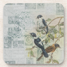 Vintage Bird Ephemera Bier Onderzetter