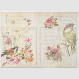 Vintage Bird Serie Ontwerp 4 Tissuepapier