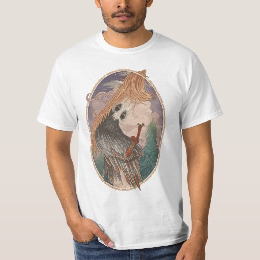 Vintage Bird T-Shirt | Retro Old-Style (Voorkant)