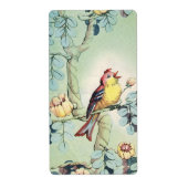 Vintage Birdie Etiket (Voorkant)