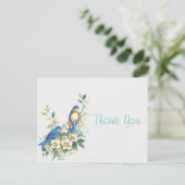 Vintage Birds Bedankt Briefkaart (Staand voorkant)