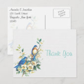 Vintage Birds Bedankt Briefkaart (Voorkant / Achterkant)